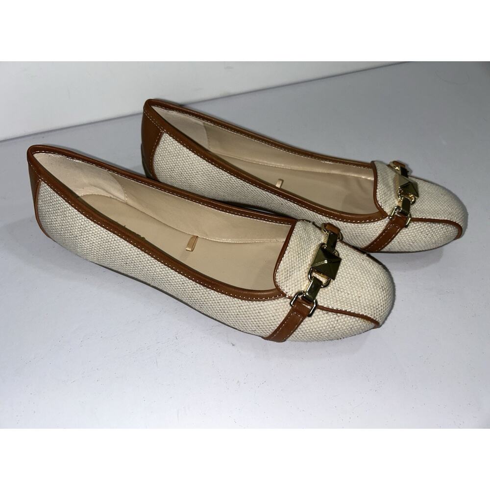 Liz Claiborne Refined Comfort Sciliy Flats Luggage Natural Size 6M NWOB